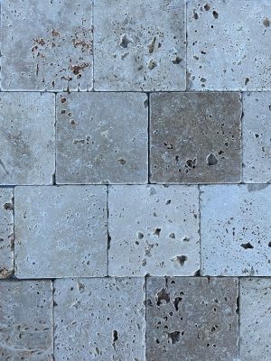 Placi Travertin Bej Clasic Tumbled 10x10x1